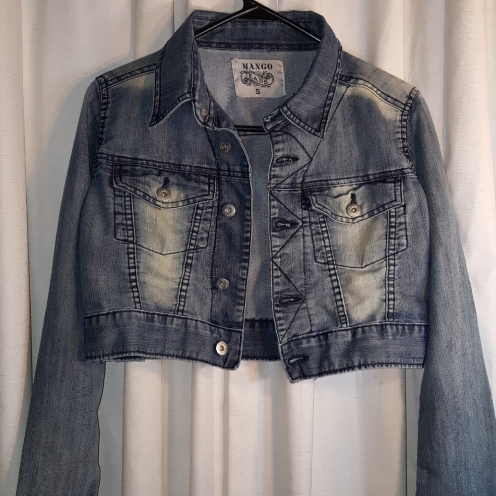 Mango  VTG washes cropped denim jacket